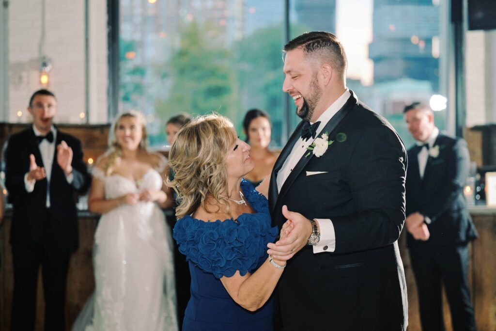 Mother and Son share first dance at the wedding reception at Battello in Jersey City
