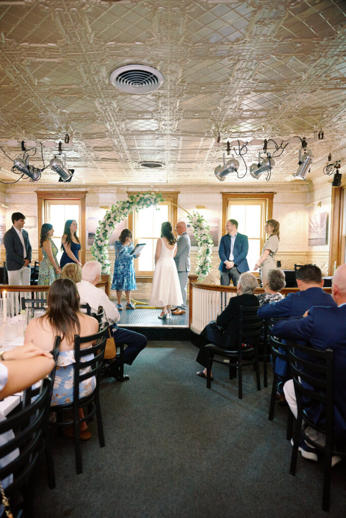 Wide angle Ceremony Picture.  Hudson House.